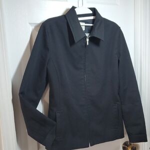 GAP Women's Black Utility Jacket YKK Size 6 Suit Collar Jacket Coat Vintage